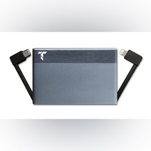 TravelCard Plus Portable Charger in Silver